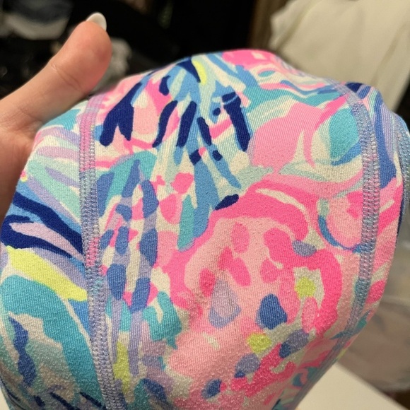 Lilly Pulitzer Luxletic Leggings XS Pink Blue Print Q - Picture 12 of 12